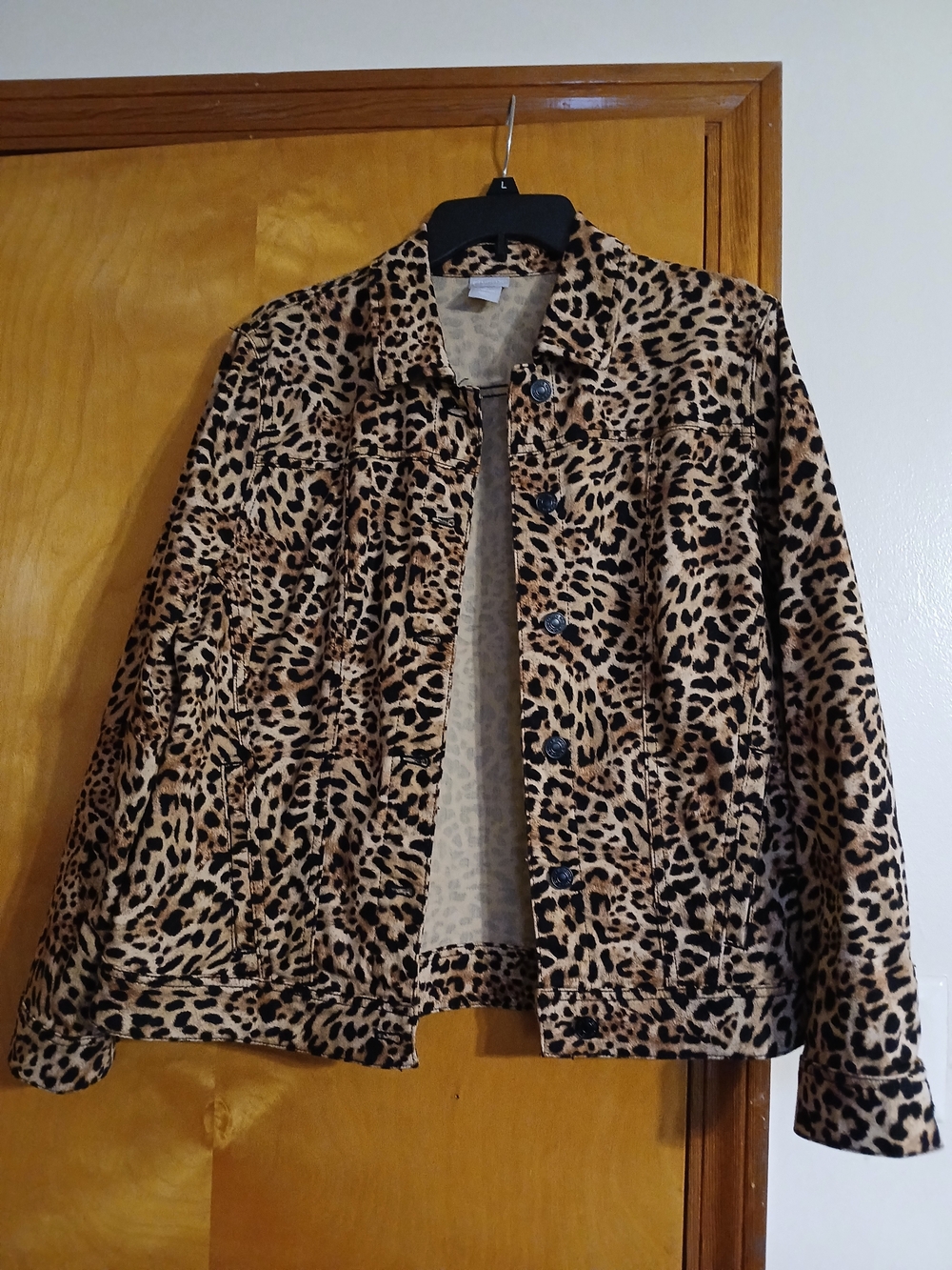 Chico's Leopard Print Jacket - Tan & Black